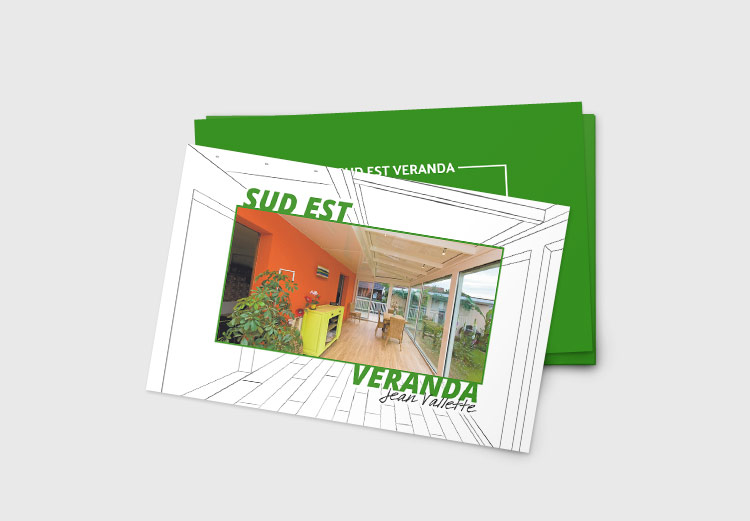 supports imprimés : Carte de visite Sud Est Veranda