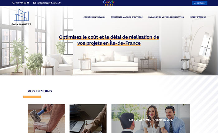 creation site chef de travaux